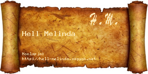 Hell Melinda névjegykártya